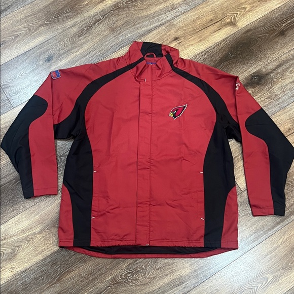 NFL Field Reebok Arizona Cardinals Football League Red & Black Full Zip Jacket 🏈 - Picture 14 of 15